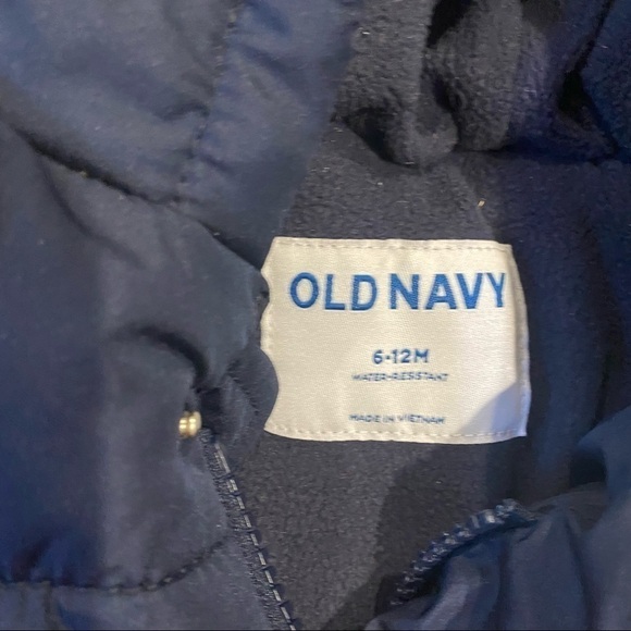 Old Navy Baby Frost-Free Hooded Puffer Jacket NavySize 6/12m NWOT - Picture 5 of 8